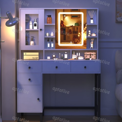 White dressing table - dressing, led