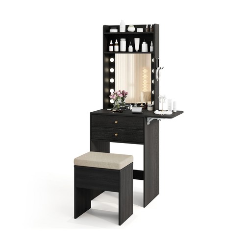 Vanity desk with - vanity, lights