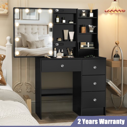 Black drawers vanity - black, 4