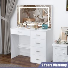 White Dressing Table with LED